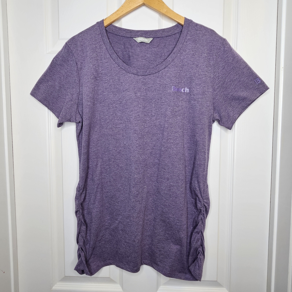 NWOT Bench Purple Cotton T-Shirt Ruched Sides Women's Size XL